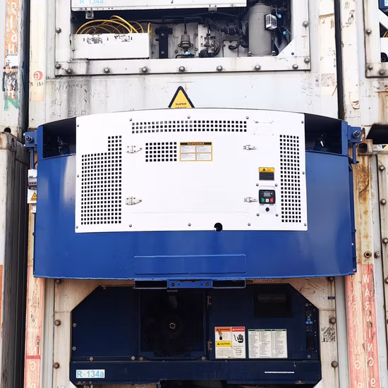 컨테이너는 디젤 동력 냉동차 클립온 발전기를 사용합니다.